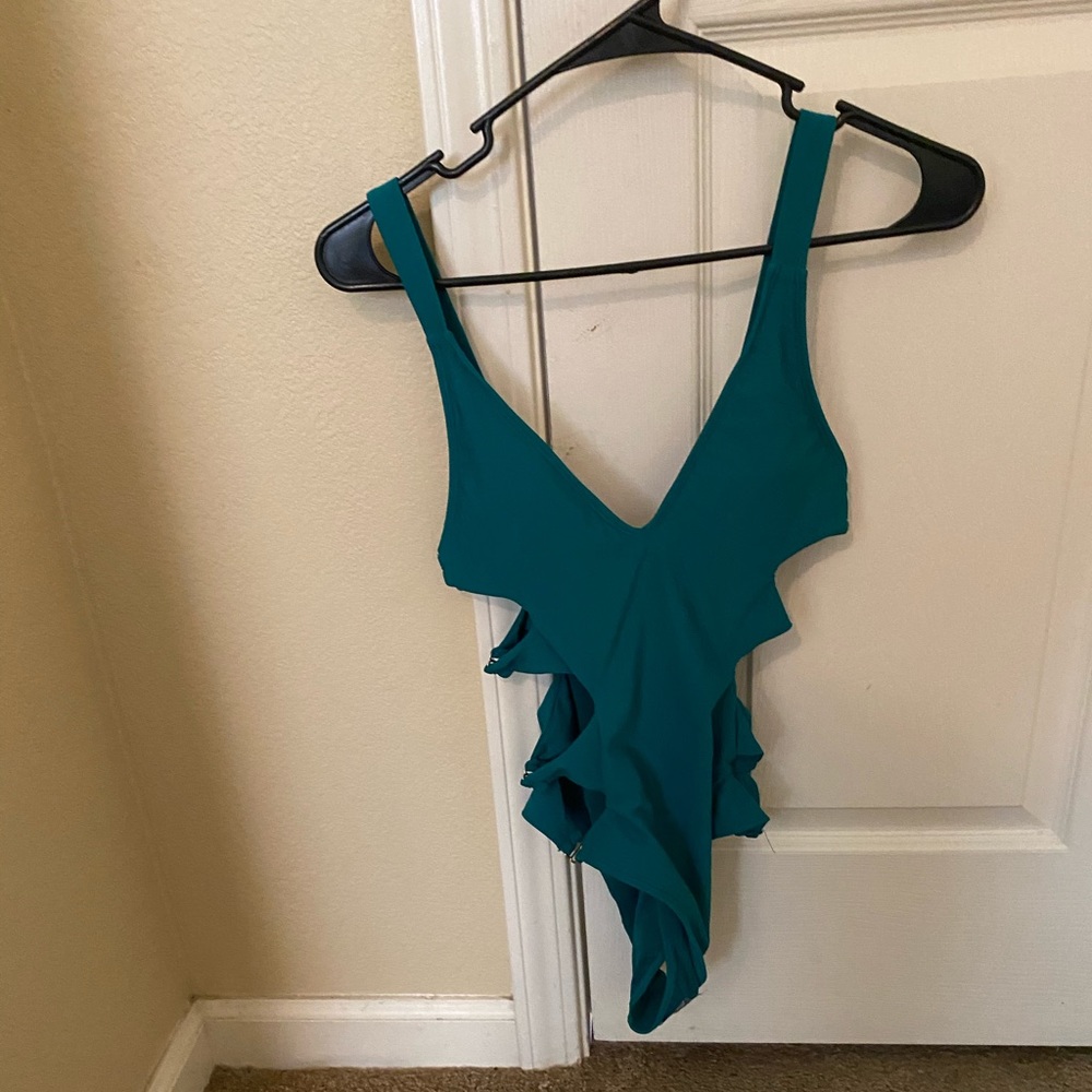 Teal bathing suit